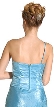 Two Tone Flower Applique and Split Prom Dress — back
