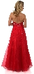 Strapless A-line Layered Beaded Organza Prom Dress — back