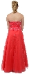 Watermelon A-Line Beaded Prom Dress — back