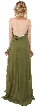 Beaded Halter Formal Prom Dress with Shirrs and Ruffles — back