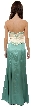 2 Piece Strapless Form Fitting Formal Prom Dress — back