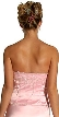 Strapless Floral Pink Silver beadwork Formal Dress — back