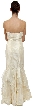 Beaded Mermaid Cut Style and Ruffled Prom Dress — back in Ivory