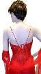 See-Thru Beaded Waist Prom Dress — back