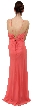 Keyhole Ruched Bust Beaded Formal  Prom Dress — back