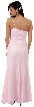 Asymmetric Top Floral and Sheered Formal  Dress — back