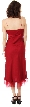 Spaghetti Straps Satin Bow Tea Length Cocktail Party Dress — back