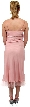 Spaghetti Straps Satin Bow Tea Length Cocktail Party Dress — back in Dusty Rose