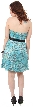 Strapless Animal Print Short Party Dress with Sheer Overlay — back