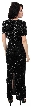 Long Beaded Dress with Attached Short Jacket — back