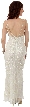 Double Strapped Floral Beaded Formal Dress — back