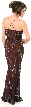Straight Formal Prom Dress Beaded on Silk — back