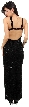Front Keyhole with Open Back Fully Beaded Formal Gown — back
