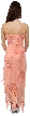 Formal Dress with Beaded Flower Patterns — back