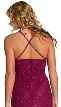 Asymmetric Beaded Formal Dress — back in Cranberry