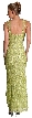 Halter Neck Long Beaded Gown with Flared Bottom — back
