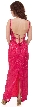 Deep V-Neck Beaded Long Dress with Straps at back  — back
