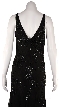 V-Neck Bottom Flared Cocktail Dress — back
