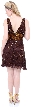 Fully Beaded V-Neck Short Dress — back in Bronze