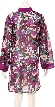 Long Sleeve Floral Print Purple Summer Dress — back