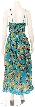 Spaghetti Strapped Butterfly Print Summer Dress in Blue — back
