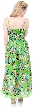 Spaghetti Strapped Butterfly Print Summer Dress in Lime — back