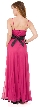 Roman Inspired Long Formal Dress with Floral Applique — back