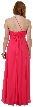 Single Shoulder Flower Accent Formal Prom Dress — back