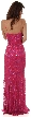 Spaghetti Straps Sequined Long Formal Cocktail Dress — back