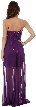 Sequined Short Cocktail Dress with Long Sheer Overlay — back