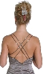 Criss Crossed Beaded Satin Dress — back
