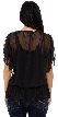 Short Sleeved Assymetric Sheer Top — back
