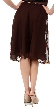 Verical Lines Knee Length Skirt — back