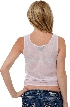 Broad Strap Sheered Top — back in White