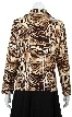 Leopard Print Full Sleeved Zipper Jacket — back