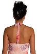 Halter Printed Bustier Long Evening Dress — back