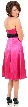 Strapless Two Toned Prom Dress With Bow Appliqu — back