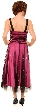 Shirred WaistlineTea Length Cocktail Prom Dress  — back