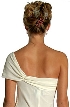 Single Sleeve Long Formal Evening Dress with Brooch — back
