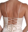Criss Crossed Beaded Satin Dress — back