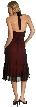 Halter Neck Embellished Asymmetic Party Dress — back