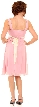 Knee Length V Neck Cocktail Dress with Waist Belt — back