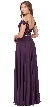 Cold Shoulder Beaded Lace Bodice Long Prom Dress — back