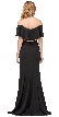 Off-shoulder Flounce Top Two Piece Long Prom Dress — back