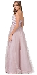 Strapless Beaded Bust Tulle Skirt Long Prom Dress — back