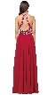 Embellished Bodice & Back Straps Long Prom Dress — back