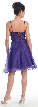 Sequin Bodice Crystal Mesh Skirt Short Party Dress — back