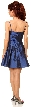 Shirred Bodice Short Party Dress with Bow Applique — back