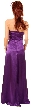 Strapless Goddess Wrap Formal Gown — back