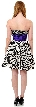 Strapless Sequined Zebra Print Short Cocktail Dress — back